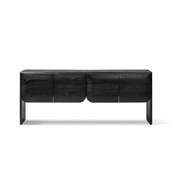 Mehamn Black Cabinet 4 Door Dressoir